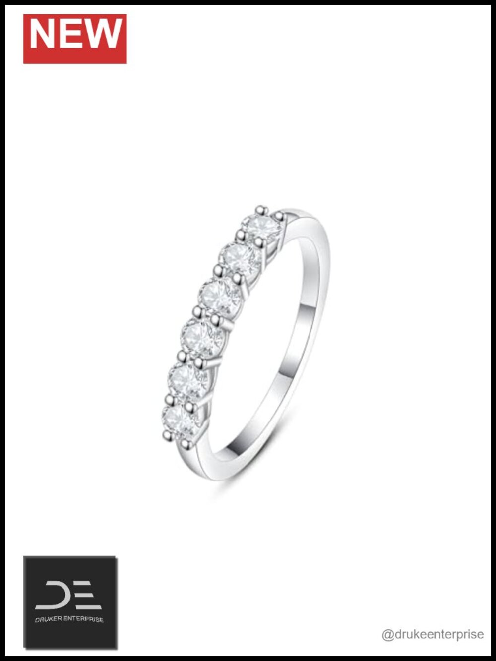 Lab Grown Diamond Wedding Band Sterling Silver Stackable Ring